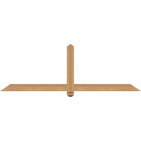 Ekena Millwork Eugene Smooth Timber Gable Bracket, Western Red Cedar, 72"W x 24"H x 3 1/2"D x 3 1/2"F, 8/12 Pitch GBW072X24X0404EUG00SWR